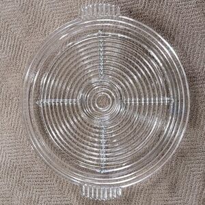 Anchor Hocking Manhattan 14" Round Divided Relish Dish Plate - 1930's Art Deco